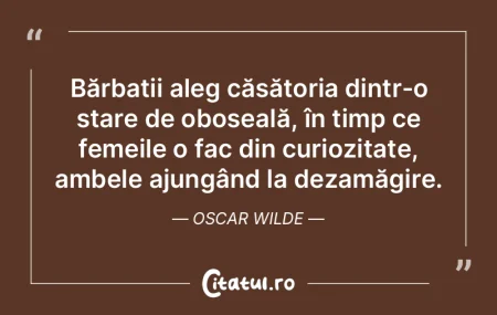 Bărbații aleg căsătoria dintr-o star...