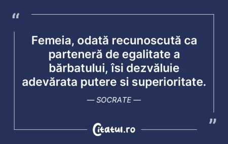 Femeia, odată recunoscută ca partenerÄ... Femeia, odată recunoscută ca partenerÄ...