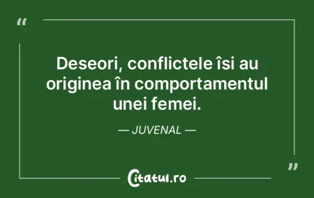 Deseori, conflictele își au originea �...
