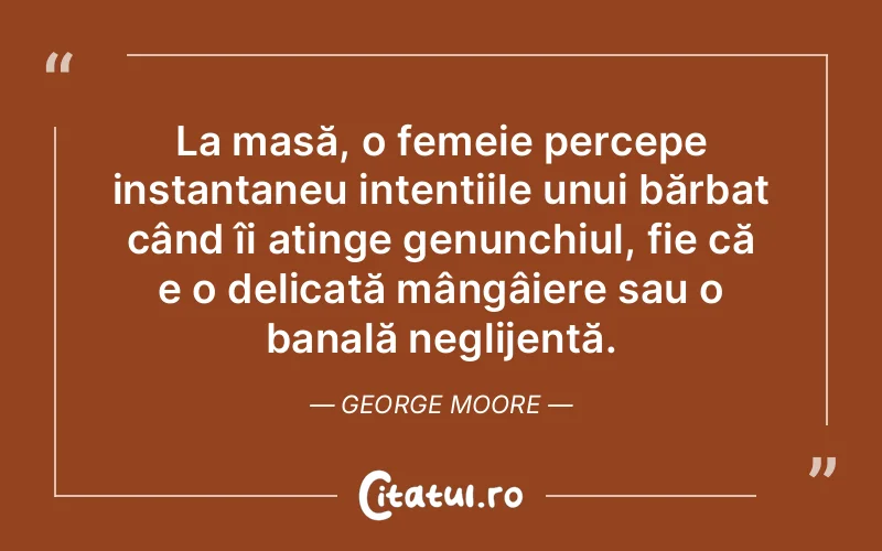 Citat George Moore - citate femei