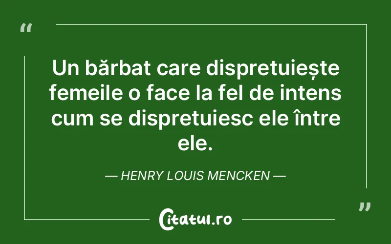 Citat Henry Louis Mencken - citate femei