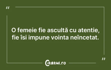 O femeie fie ascultă cu atenție, fie �...