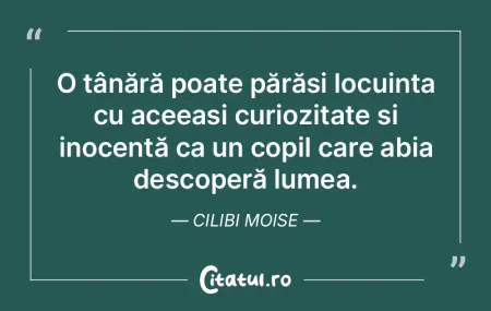 O tânără poate părăsi locuința cu ...