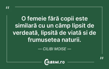O femeie fără copii este similară cu ...