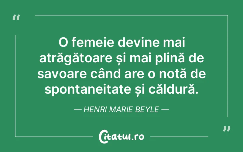 Citat Henri Marie Beyle - citate femei