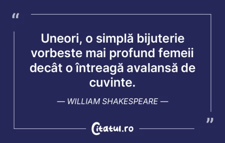 Uneori, o simplă bijuterie vorbește ma...