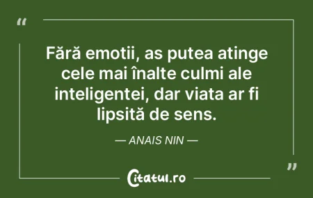 Fără emoții, aș putea atinge cele ma...