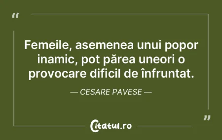 Femeile, asemenea unui popor inamic, pot...