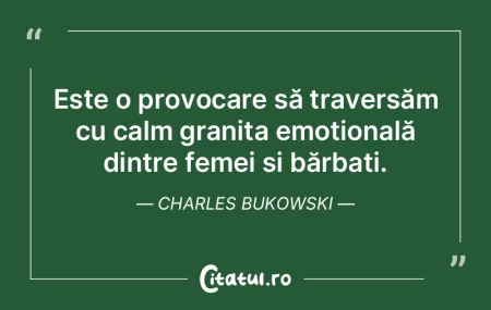 Este o provocare să traversăm cu calm ...