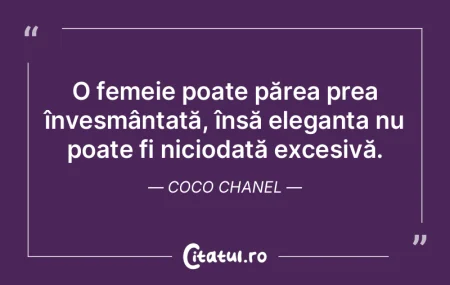O femeie poate părea prea înveșmânta... O femeie poate părea prea înveșmânta...