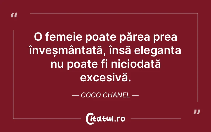 Citat Coco Chanel - citate femei