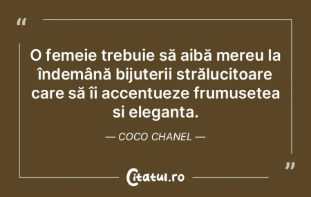 O femeie trebuie să aibă mereu la înd...