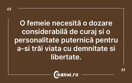 O femeie necesită o dozare considerabil...