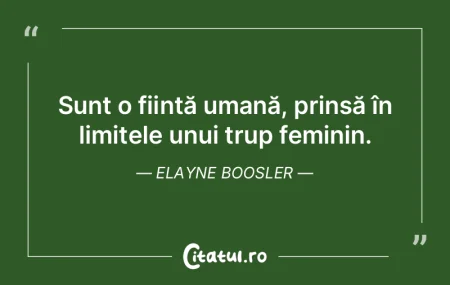 Sunt o ființă umană, prinsă în limi...