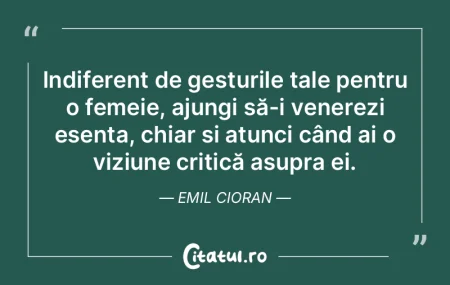 Indiferent de gesturile tale pentru o fe...