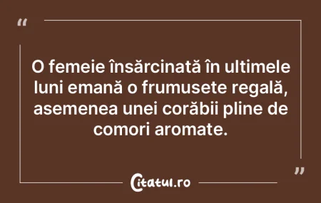 O femeie însărcinată în ultimele lun...