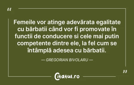 Femeile vor atinge adevărata egalitate ...
