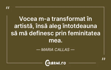 Vocea m-a transformat în artistă, îns... Vocea m-a transformat în artistă, îns...