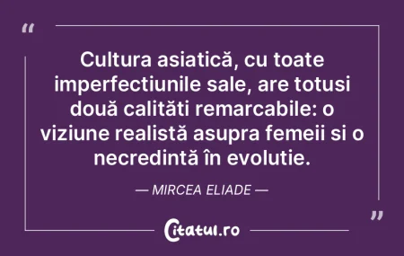 Cultura asiatică, cu toate imperfecțiu...