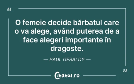 O femeie decide bărbatul care o va aleg...