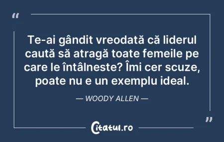 Te-ai gândit vreodată că liderul caut...