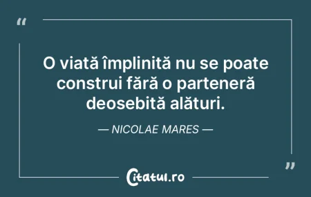 O viață împlinită nu se poate constr... O viață împlinită nu se poate constr...