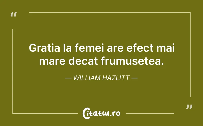 Citat William Hazlitt - citate femei