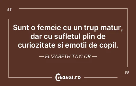 Sunt o femeie cu un trup matur, dar cu s...