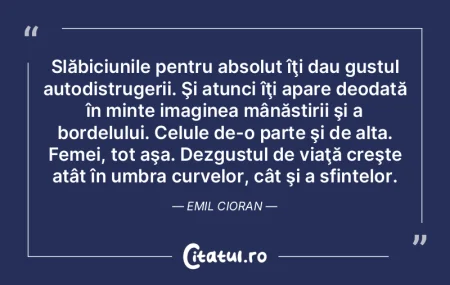 Slăbiciunile pentru absolut îţi dau g...