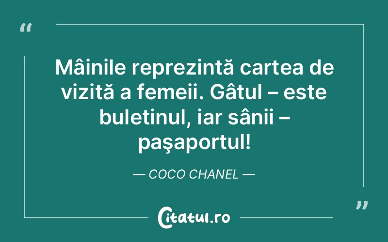 Citat Coco Chanel - citate femei