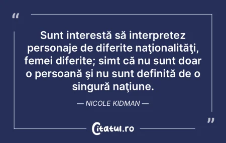 Sunt interestă să interpretez personaj...