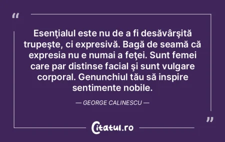 Esenţialul este nu de a fi desăvârşi... Esenţialul este nu de a fi desăvârşi...