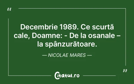 Decembrie 1989. Ce scurtă cale, Doamne:...