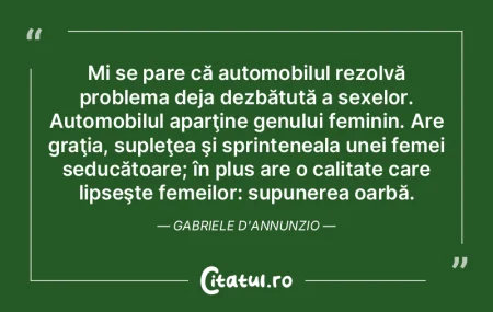 Mi se pare că automobilul rezolvă prob...
