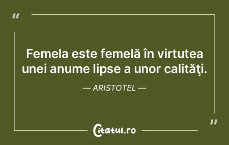 Femela este femelă în virtutea unei an...