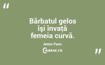 Bărbatul gelos îşi învaţă femeia curvă. Anton Pann...