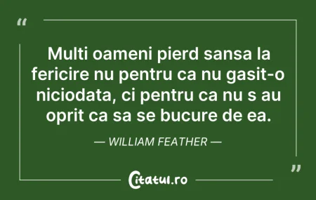 Multi oameni pierd sansa la fericire nu ...