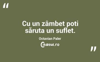 Cu un zâmbet poți săruta un suflet. Octavian Paler...