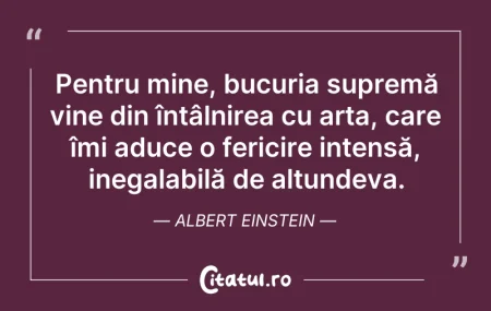 Citeste si: Pentru mine, bucuria supremă vine din în...