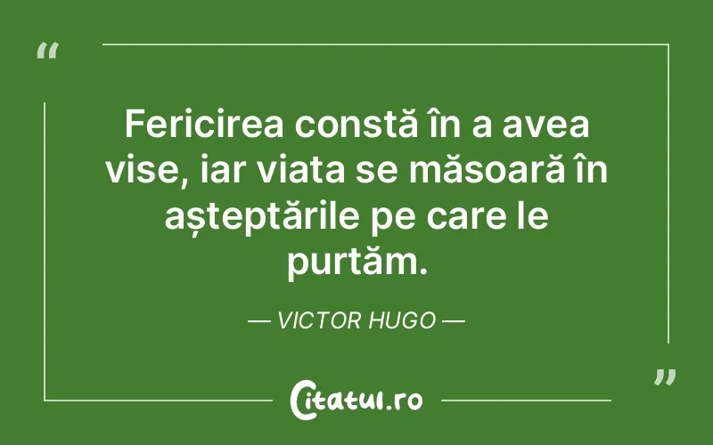 Citat Victor Hugo - citate fericire
