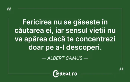 Fericirea nu se găsește în căutarea ...