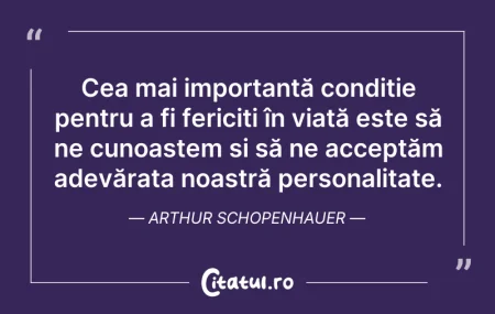 Citeste si: Cea mai importantă condiție pentru a fi ...