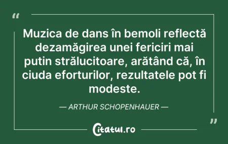 Citeste si: Muzica de dans în bemoli reflectă dezamă...