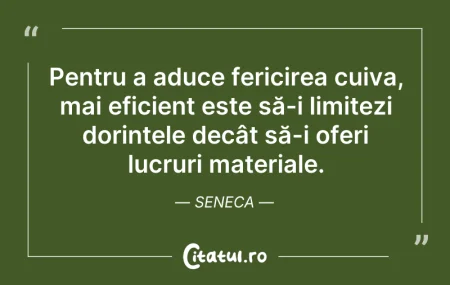 Citeste si: Pentru a aduce fericirea cuiva, mai efic...