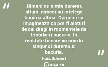 Nimeni nu simte durerea altuia, nimeni n...