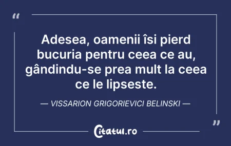 Citeste si: Adesea, oamenii își pierd bucuria pentru...