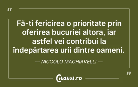 Fă-ți fericirea o prioritate prin ofer... Fă-ți fericirea o prioritate prin ofer...