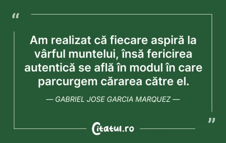 Citeste si: Am realizat că fiecare aspiră la vârful ...