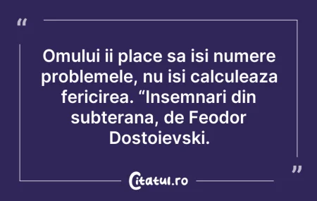 Omului ii place sa isi numere problemele... Omului ii place sa isi numere problemele...