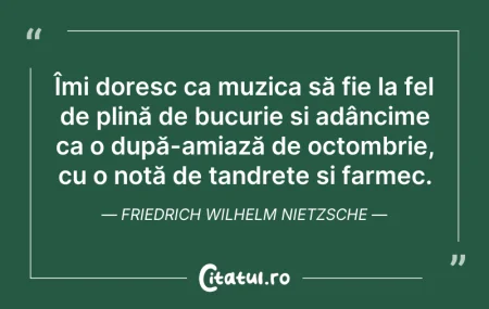 Citeste si: Îmi doresc ca muzica să fie la fel de pl...